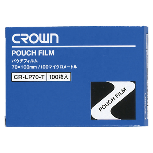 【クラウン】パウチフィルム　１００枚入　規格：診察券用 １００枚/CR-LP70-T
