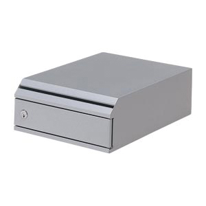 【ぶんぶく】機密書類回収ボックス　卓上タイプ　（シルバーメタリック） １台/KIM-S-5