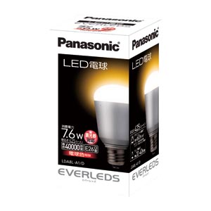 【パナソニック】ＥＶＥＲＬＥＤＳ　一般電球形　調光器対応 １個/LDA8LA1D