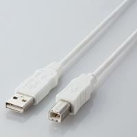 【エレコム】エコＵＳＢケーブル（Ａ－Ｂ・３ｍ）　ＲｏＨＳ指令準拠（ホワイト） １本/USB2-ECO30WH