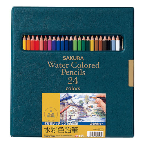 【サクラクレパス】水彩色鉛筆２４色　２４色セット １セット/EPY24