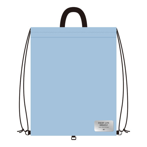 【クツワ】ナップサック　子供　小学生　メッシュ袋付（ライトブルー） １個/ST515LB