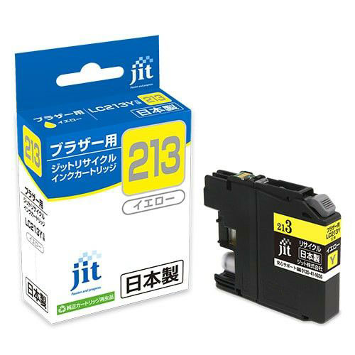 【ジット】インクジェットカートリッジ JIT B213Y (LC213Y) ブラザー用 リサイクル　ＨＷＪＩ０８２ １個/JIT-B213Y