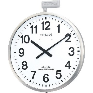 【リズム時計】屋外用電波ポール時計（ギン） １個/4MY611-N19
