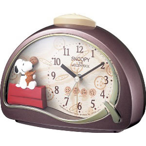 【リズム時計】目覚時計　スヌーピー　置時計　Ｒ５０６（エンジメタリック）　スヌピーＲ５０６（エンジメタ） １個/4SE506MJ09