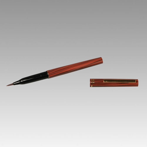 【開明】万年毛筆　マーブル軸　カートリッジ式（チャ） １本/MA6202
