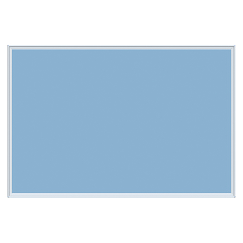 【馬印】メーカー直送品　壁掛け用ワンウェイ掲示板　ブルー　外寸：横９１０×縦６１０×厚１８ｍｍ １枚/K23-741