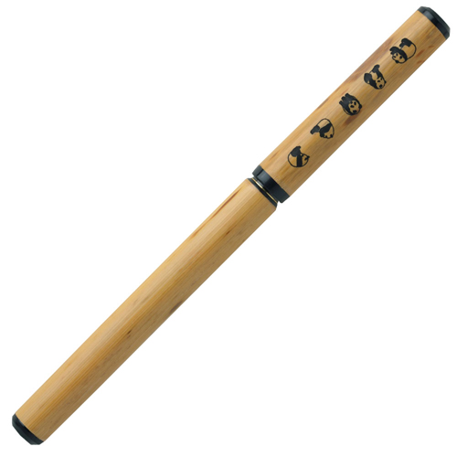 【あかしや】天然竹筆ペン　アニマル柄　パンダ（桐箱入） １本/AK3200MK-58