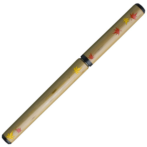 【あかしや】天然竹筆ペン　紅葉／桐箱 １本/AK3200MK-28