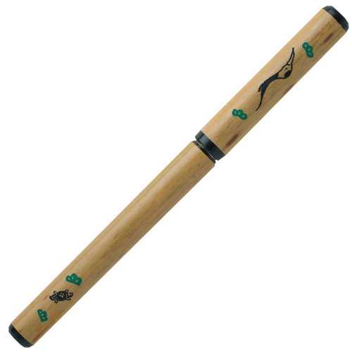 【あかしや】天然竹筆ペン　鶴と亀／桐箱 １本/AK3200MK-36