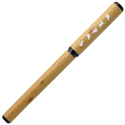 【あかしや】天然竹筆ペン　猫／桐箱 １本/AK3200MK-57