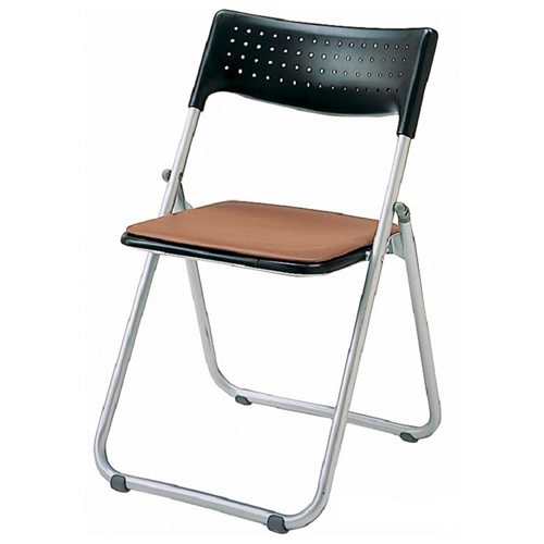 【アイリスチトセ】スチール折畳み椅子　パット付タイプ（ブラウン） １脚/SS-S139N-BR