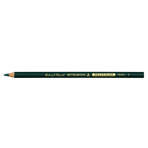 【三菱鉛筆】色鉛筆　ポリカラー７５００　＃７　ふかみどり １Ｄ/K7500.7