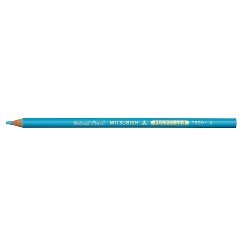 【三菱鉛筆】色鉛筆　ポリカラー７５００　＃８　水色 １Ｄ/K7500.8
