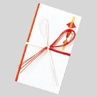 【菅公工業】一般用金封（お祝い）　仕様：紅白５本花結・字なし・奉書紙 １枚/キ007