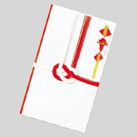 【菅公工業】一般用金封（お祝い）　仕様：紅白７本結切・字なし・奉書紙 １枚/キ018
