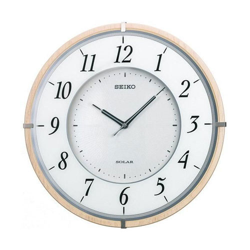 【セイコー】薄型ソーラープラス電波掛時計（ブラウン） １個/SF501B
