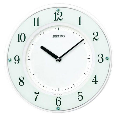 【セイコー】薄型ソーラープラス電波掛時計（ホワイト） １個/SF505W