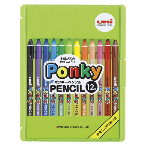 【三菱鉛筆】ポンキーペンシル　１２色セット　１２色セット １セット/K800PK12CLT