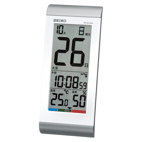 【セイコー】セイコークロック　日めくりカレンダー時計（銀色） １個/SQ431S