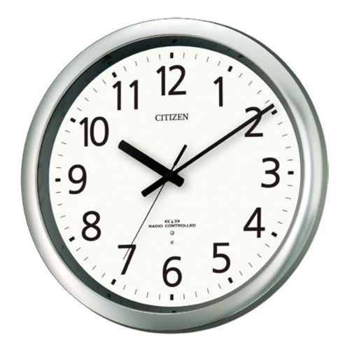 【シチズン】掛時計　オフィス　倉庫　見やすい　壁掛け　パルウェーブＭ４３７（銀色） １個/8MY437-019