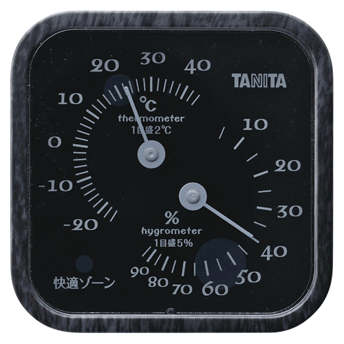 【タニタ】温湿度計（ブラック） １個/TT-570BK