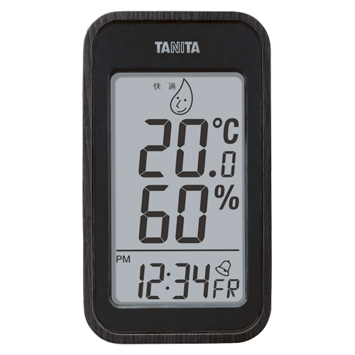 【タニタ】デジタル温湿度計（ブラック） １個/TT-572BK