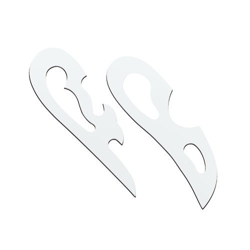 【ウチダ】雲形定規　18ｃｍ　６枚組　１８ｃｍ、アクリル製 １組/1-811-0001