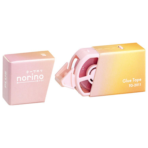 【プラス】テープのり　ノリノ　紙ケース入り（ピンク） １個/54-490