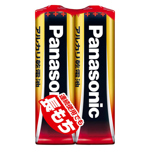 【パナソニック】アルカリ乾電池　パナソニックアルカリ（金）　形式：単３形（１．５Ｖ） ２本/LR6XJ/2S