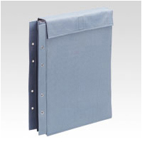 【ファイル】布製図面袋　面ファスナー式　規格：Ａ４判大（ライトブルー） １冊/ZN-L05D