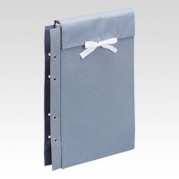 【ファイル】布製図面袋　ひも式　規格：Ａ４判大（ライトブルー） １冊/ZN-L05C