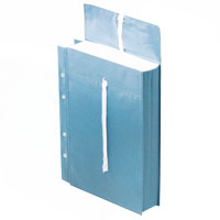 【ファイル】布製図面袋　ひも式　規格：Ａ４判大（ライトブルー） １冊/ZN-L03C