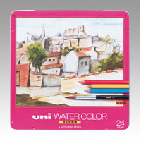 【三菱鉛筆】ユニ　ウォーターカラー（水彩色鉛筆）　２４色セット　２４色セット １セット/UWC24C