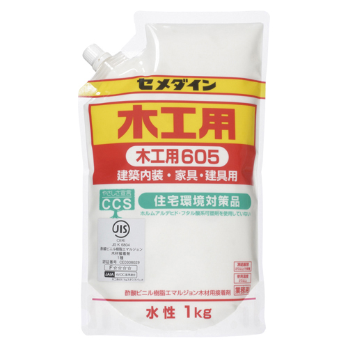 【セメダイン】木工用接着剤　セメダインホワイト　品名：６０５－１詰替用 １個/AE-331