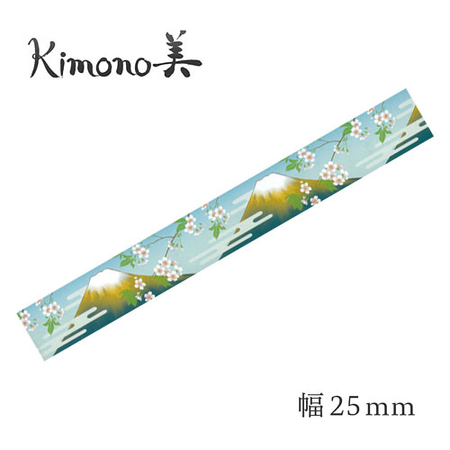 【カミイソ】和紙マスキングテープ　ｋｉｍｏｎｏ美　レトロモダン　富士山　幅２５ｍｍ １個/GR-2016