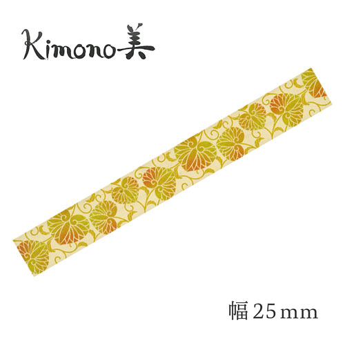 【カミイソ】和紙マスキングテープ　ｋｉｍｏｎｏ美　粋　葵　幅２５ｍｍ １個/GR-3012