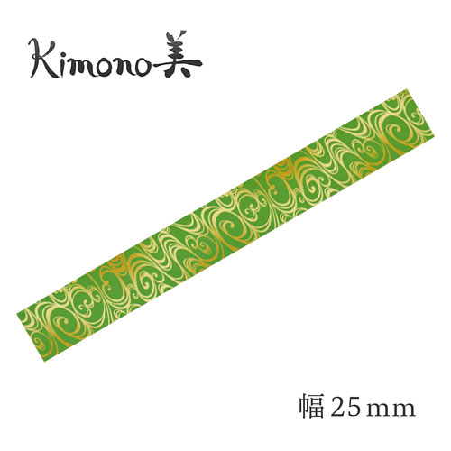 【カミイソ】和紙マスキングテープ　ｋｉｍｏｎｏ美　粋　光琳水　幅２５ｍｍ １個/GR-3014