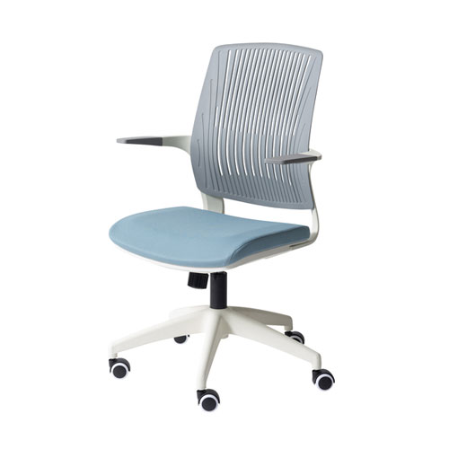【東谷】クレコ　オフィスチェア　椅子　ＯＦＣ－５０ＢＬＷ（ブルー×ホワイト） １脚/OFC-50BLW