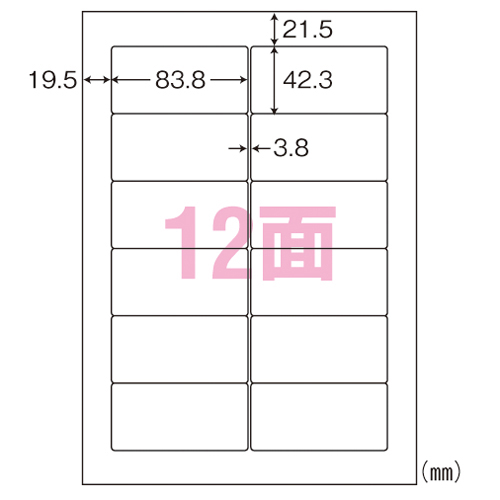 【東洋印刷】シンプルパック　Ａ４判　規格：Ａ４判１２面 ５００枚/LDW12PGA