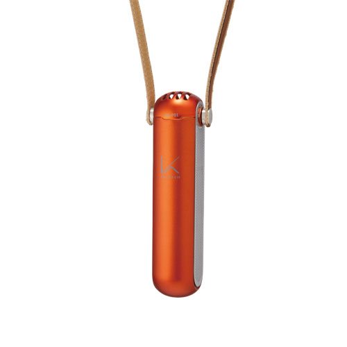 【カルテック】光触媒除菌脱臭機　ターンド・ケイ　首掛けタイプ　ＫＬ－Ｐ０１－Ｏ　パーソナル空間除菌脱臭機　空気清浄　充電台付き（オレンジ） １台/KL-P01-O