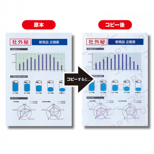 【サンワサプライ】直送　マルチタイプコピー偽造防止用紙（Ａ４） １セット/JP-MTCBA4N-500