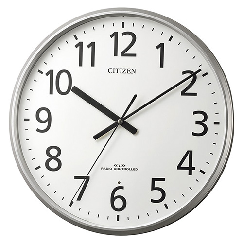 【シチズン】掛時計　（電波時計）（シルバーメタリック） １個/8MYA39-019