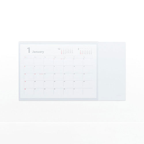 【ミワックス】カレンダー＋デスクマット（ホワイト） １枚/MX-CA-W