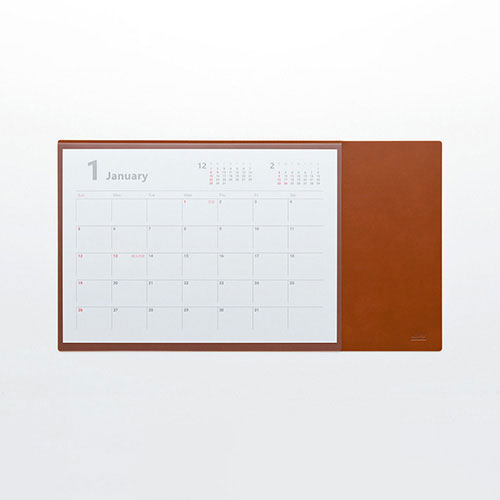 【ミワックス】カレンダー＋デスクマット（ライトブラウン） １枚/MX-CA-LBR