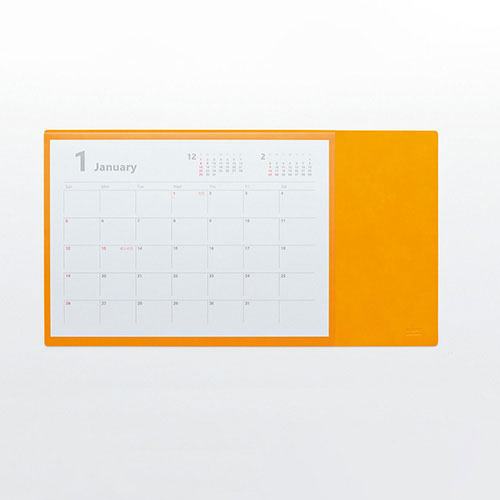 【ミワックス】カレンダー＋デスクマット（イエロー） １枚/MX-CA-Y