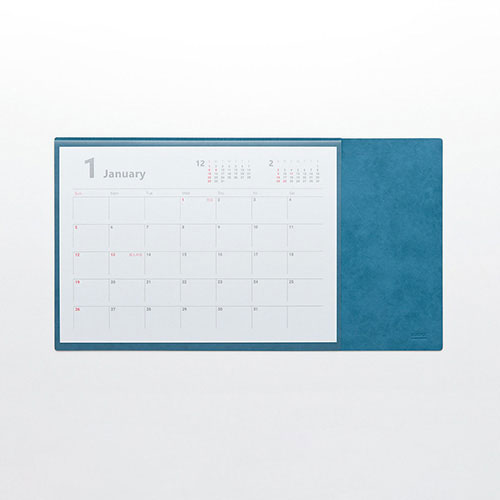 【ミワックス】カレンダー＋デスクマット（シーガルブルー） １枚/MX-CA-SBU