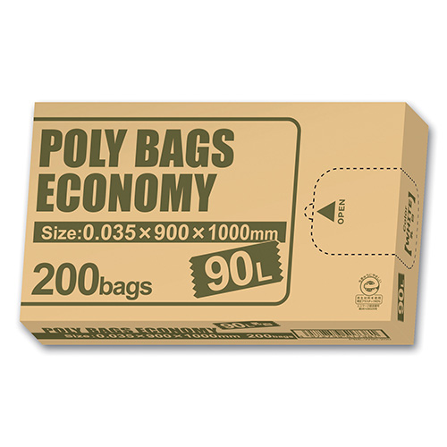 【オルディ】ポリバッグ　エコノミー２００枚ＢＯＸ　９０Ｌ ２００枚/PBE-W90-200