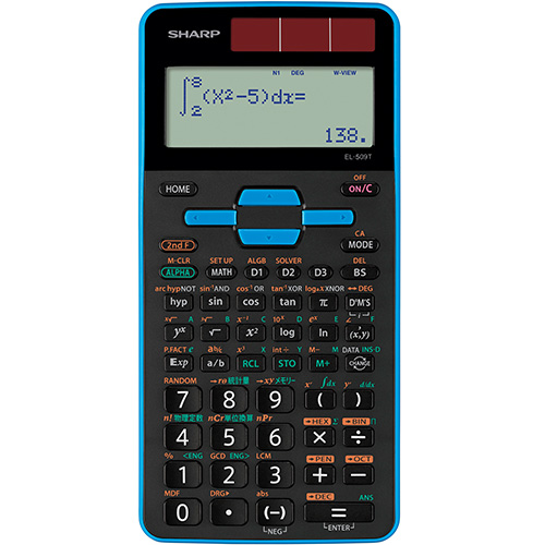 【シャープ】関数電卓（ブルー） １台/EL-509T-AX