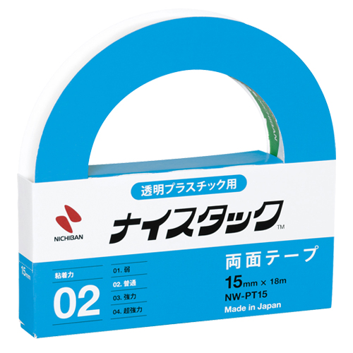 【ニチバン】ナイスタック［ＴＭ］透明プラスチック用 １巻/NW-PT15
